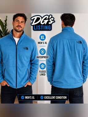 The North Face Men’s Fleece Jacket - Blue, XL